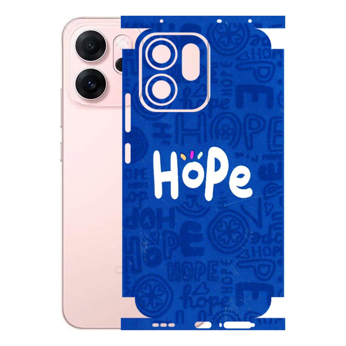 OPPO Phone Skins 2025 (All Models) - Hope Doodles Blue - 3D Embossed Finish (L-43) Oppp Reno 14F 5G