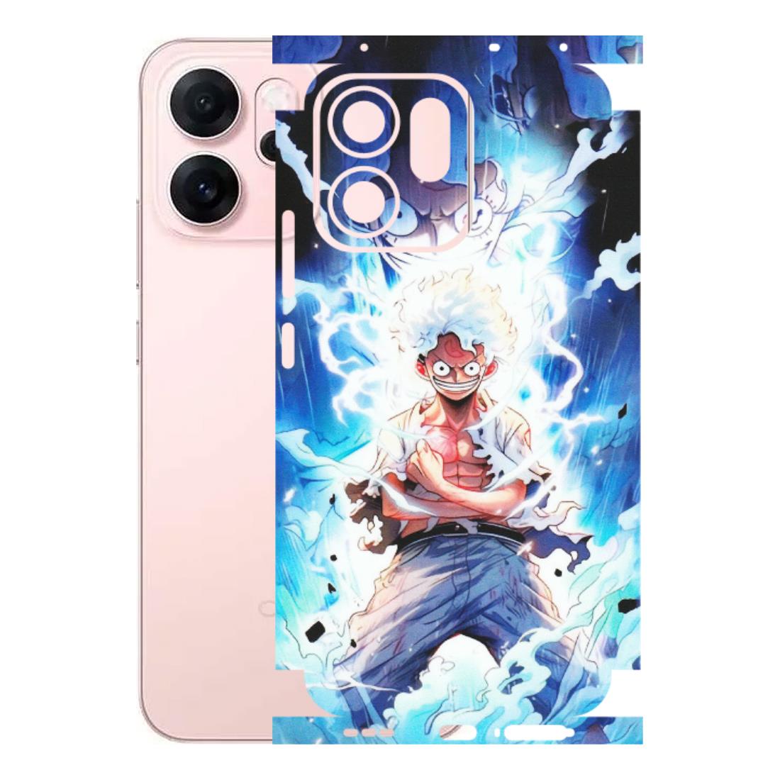 OPPO Phone Skins 2025 (All Models) - Blue Thunder Luffy Anime - Matte Finish (M-132) Oppp Reno 14F 5G
