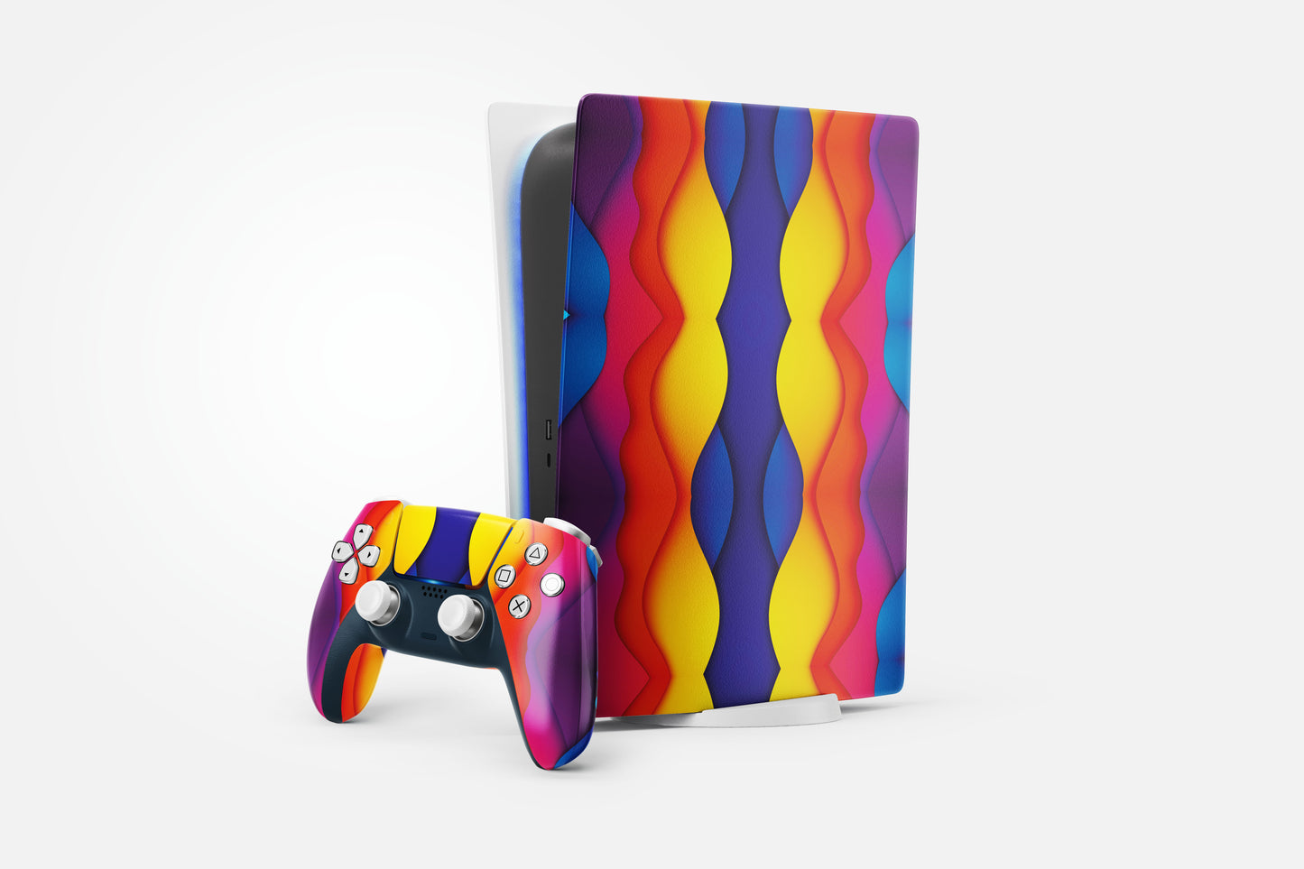 Colourful Abstract Pattern Play Station 5 Matte Finish Skin