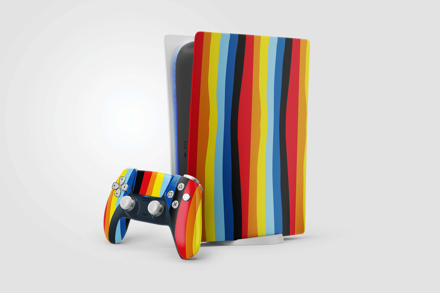 Colourful Striped Station 5 Matte Finish Skin
