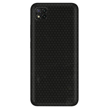 POCO Phone Skins (All Models) - Black honeycomb - 3D Embossed Finish (L-114) Poco C3