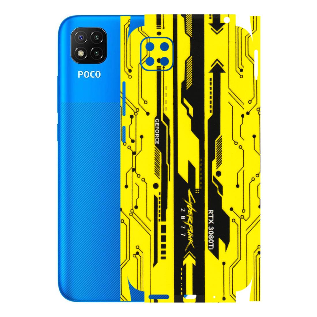 POCO Phone Skins (All Models) - Yellow Cyberpunk - 3D Embossed Finish (L-93) Poco C3