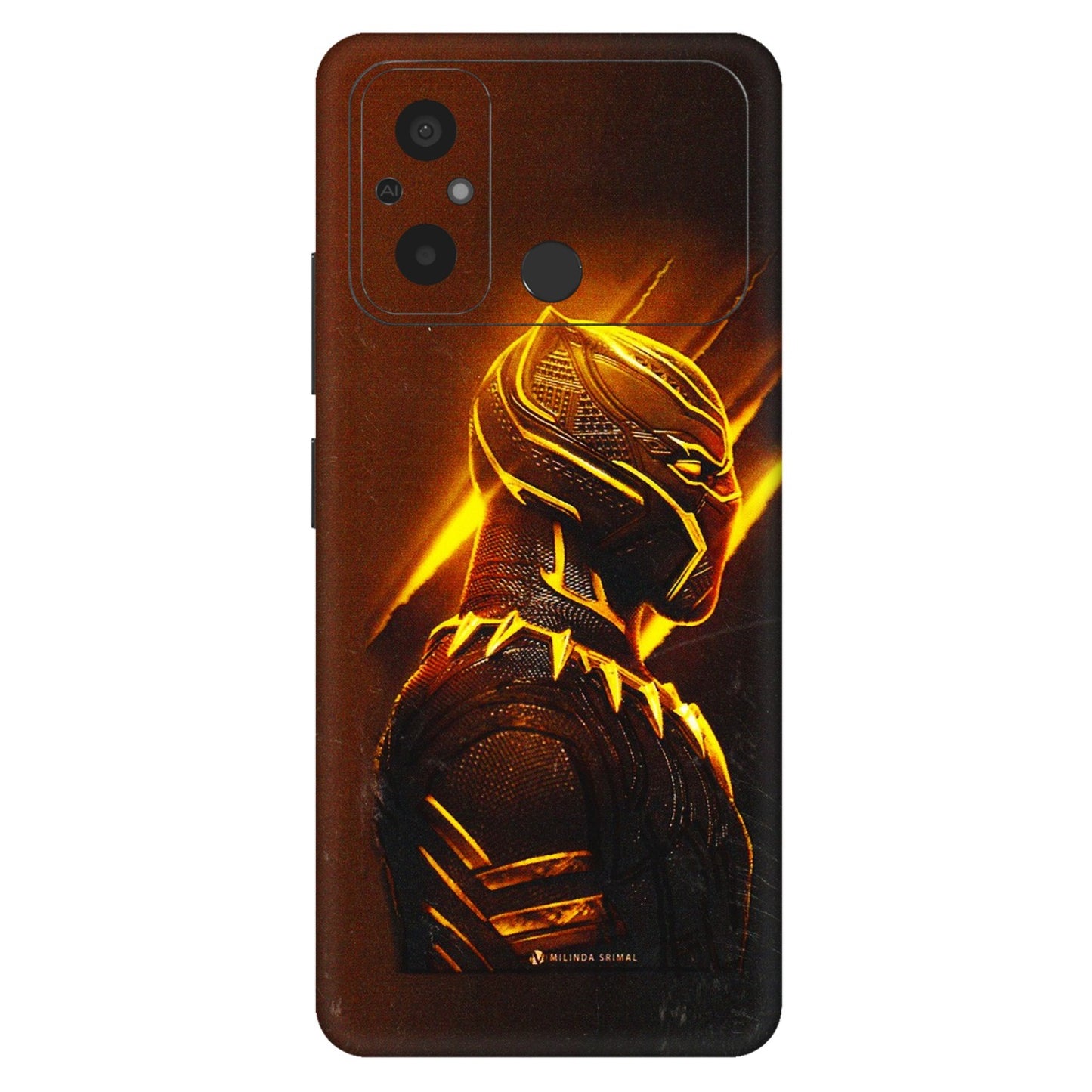 POCO Phone Skins (All Models) - Gold Black Panther - 3D Embossed Finish (L-181) Poco C55