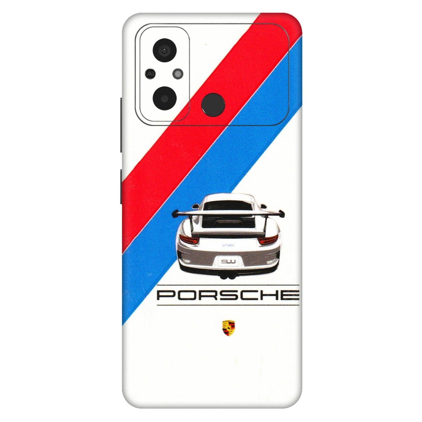 POCO Phone Skins (All Models) - Porche Car Sober Logo - 3D Embossed Finish (L-248) Poco C55