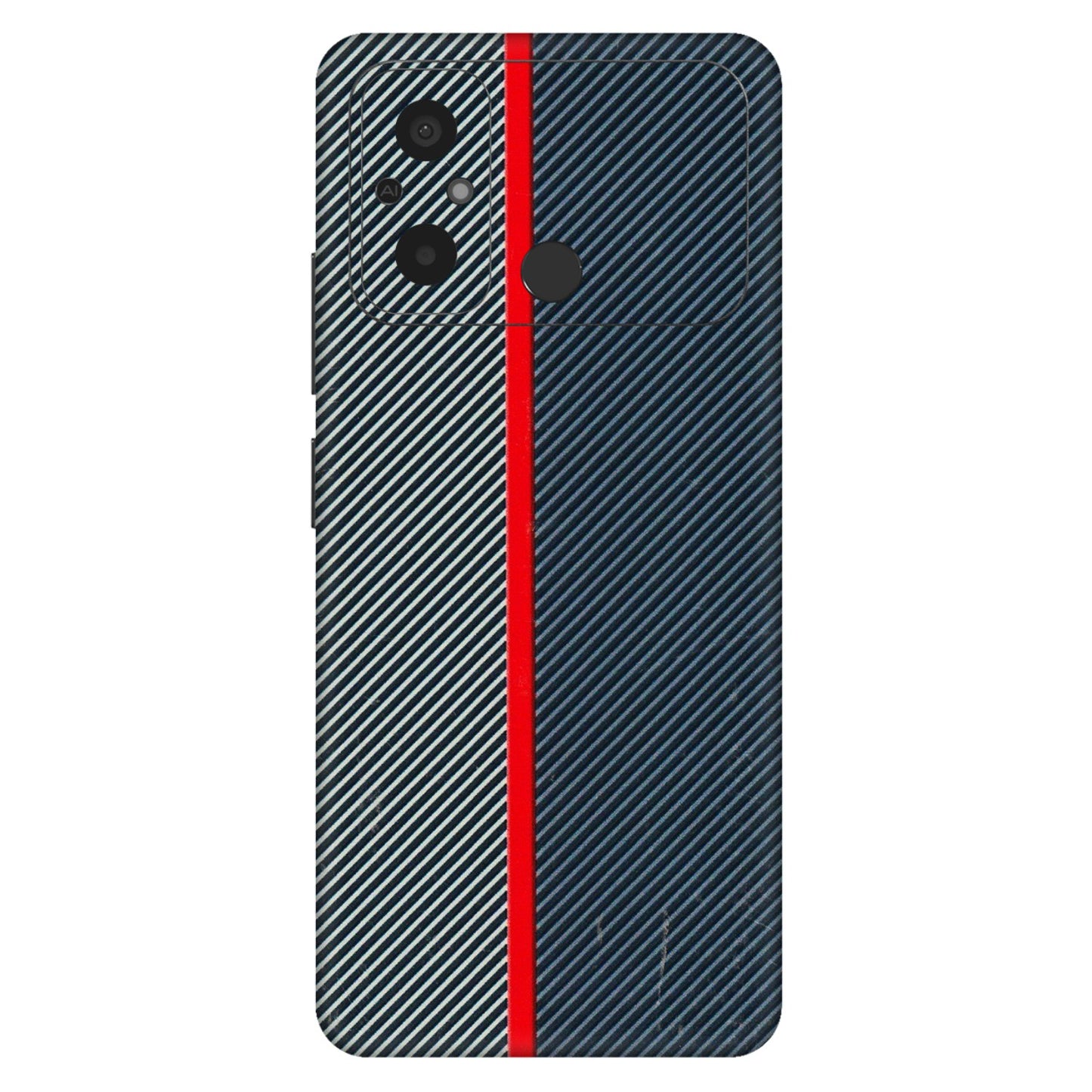 POCO Phone Skins (All Models) - Blue Sober Lines - 3D Embossed Finish (L-305) Poco C55
