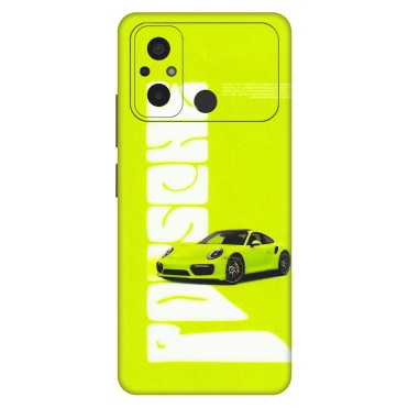 POCO Phone Skins (All Models) - Lime Green Porche - 3D Embossed Finish (L-30) Poco C55