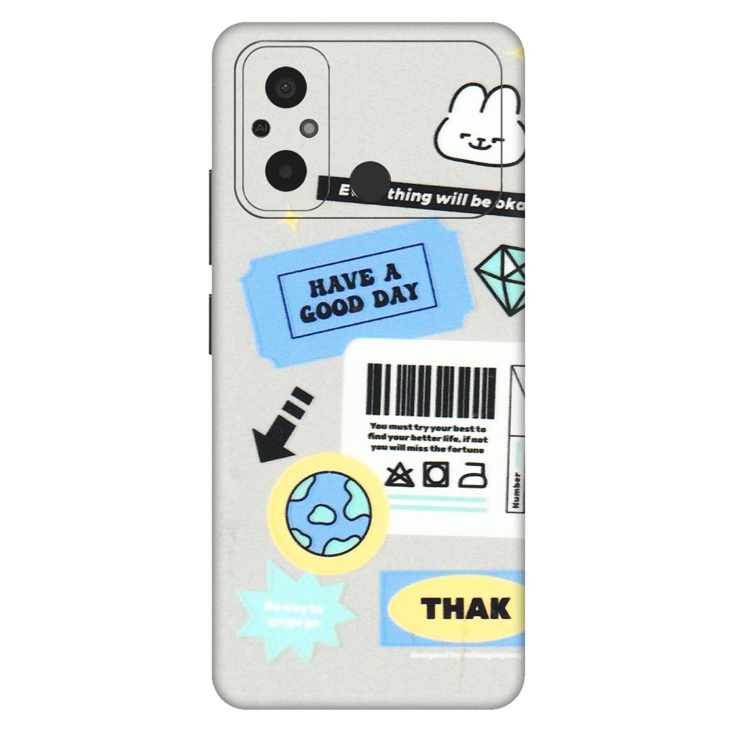 POCO Phone Skins (All Models) - Will Be Okay Design - 3D Embossed Finish (L-316) Poco C55