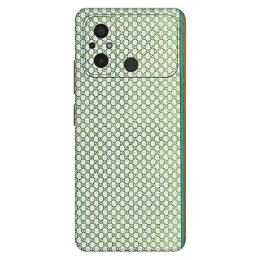 POCO Phone Skins (All Models) - Gucci Fabric Pattern - 3D Embossed Finish (L-73) Poco C55
