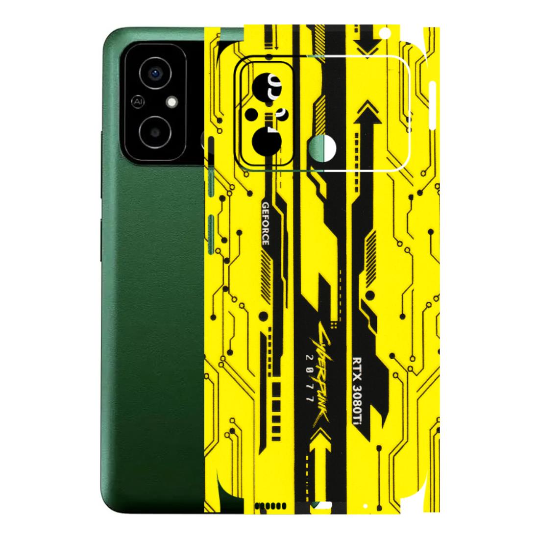 POCO Phone Skins (All Models) - Yellow Cyberpunk - 3D Embossed Finish (L-93) Poco C55