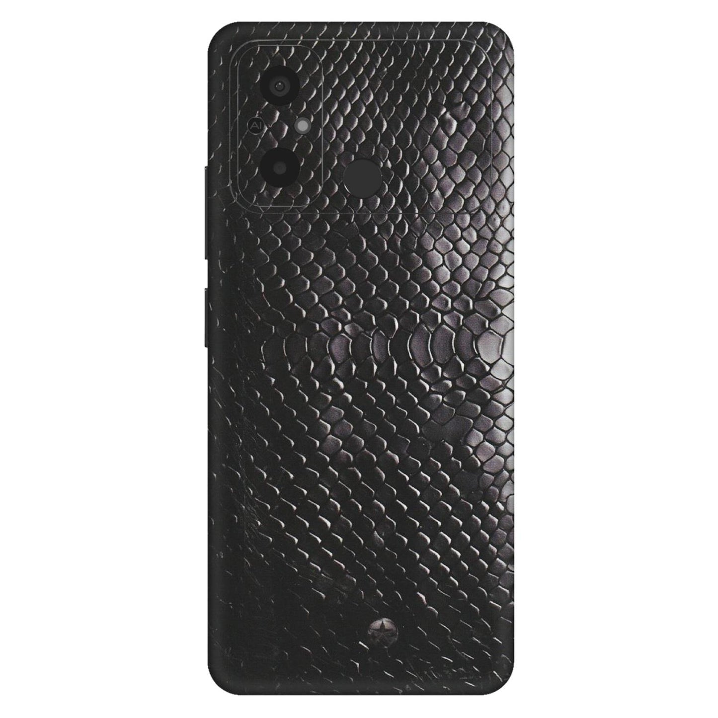 POCO Phone Skins (All Models) - Black Snack Leather - Matte Finish (M-147) Poco C55