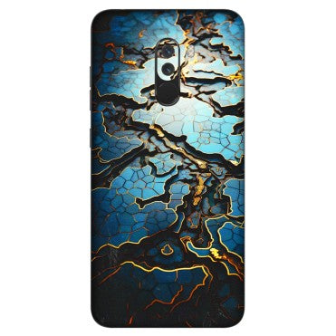 POCO Phone Skins (All Models) - Blue Gold Abstract - 3D Embossed Finish (L-11) Poco F1
