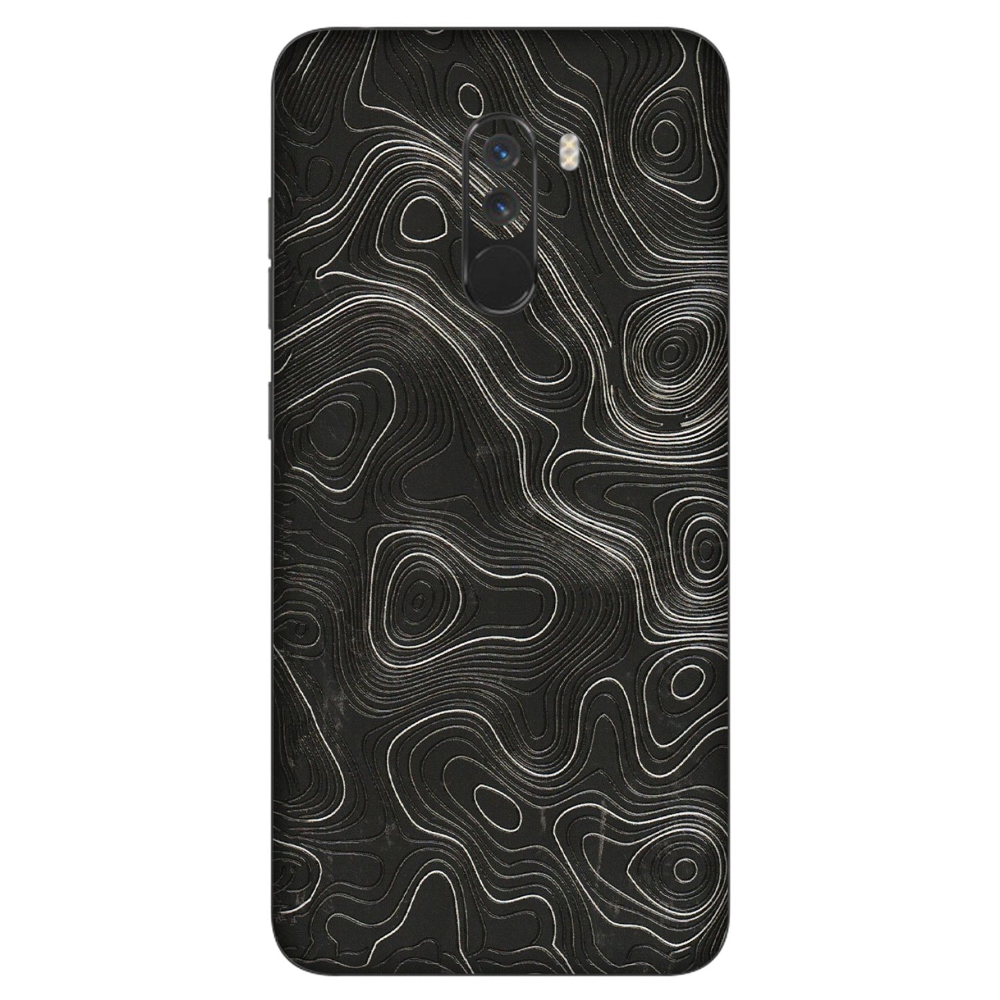 POCO Phone Skins (All Models) - Abstract White Line Map - 3D Embossed Finish (L-269) Poco F1
