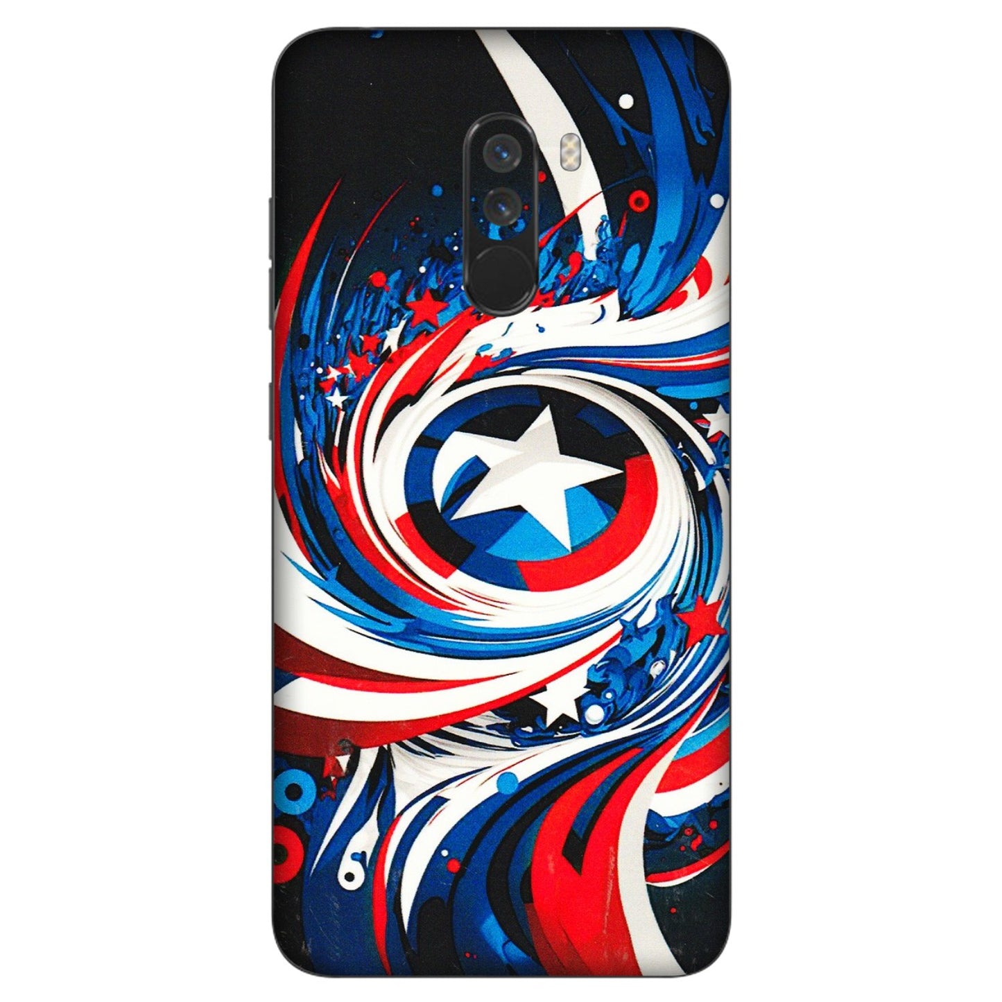 POCO Phone Skins (All Models) - Captain America Logo - 3D Embossed Finish (L-307) Poco F1