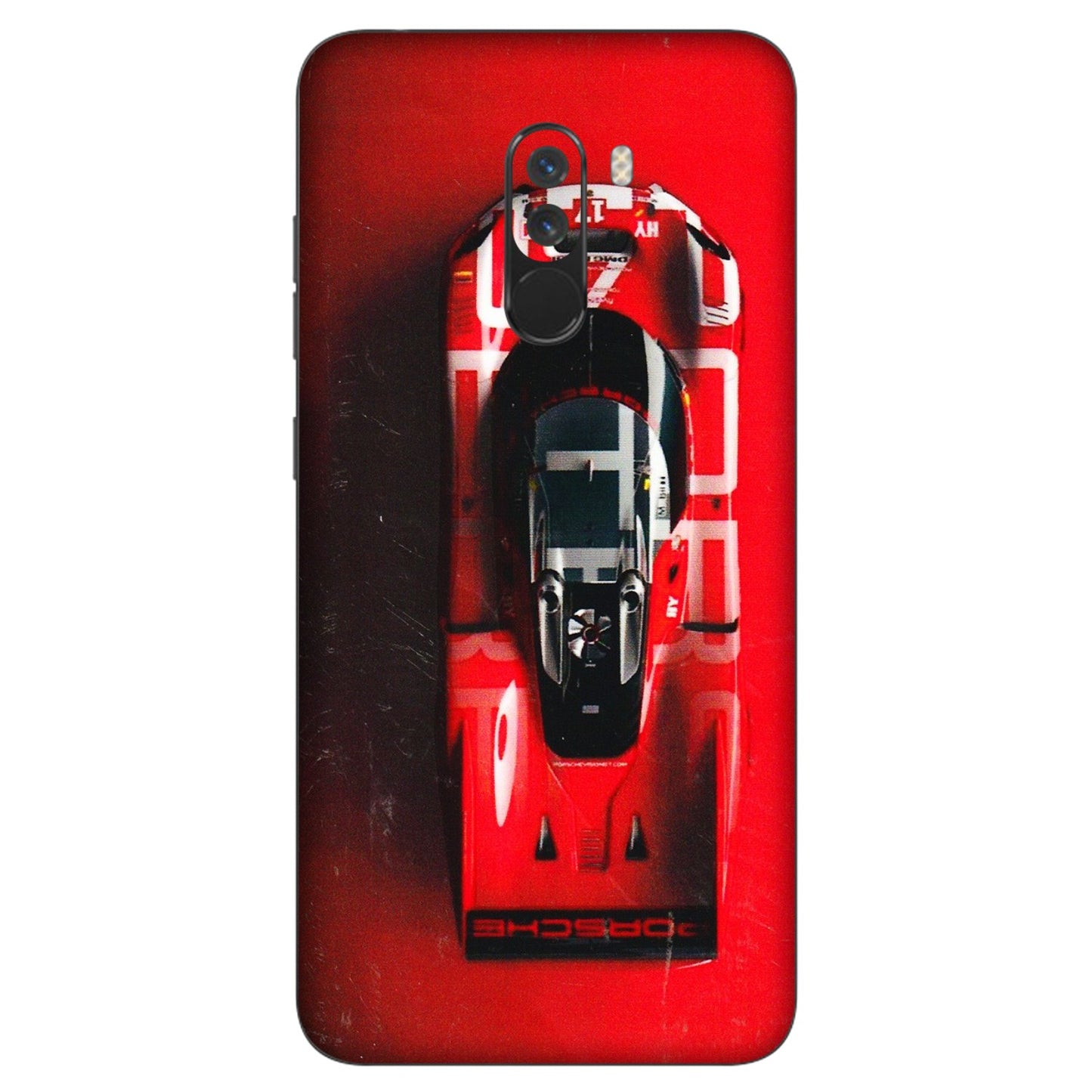 POCO Phone Skins (All Models) - Red Porsche Car Logo - 3D Embossed Finish (L-315) Poco F1