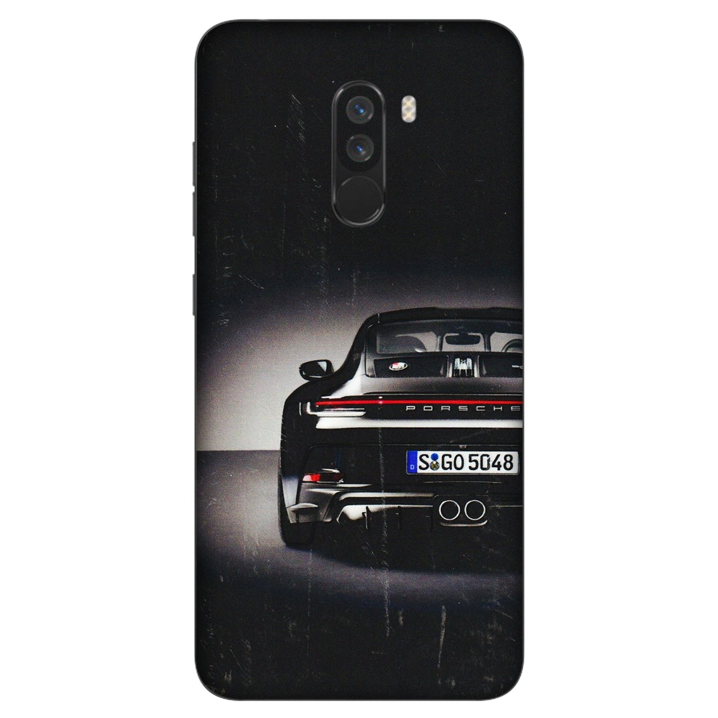 POCO Phone Skins (All Models) - New Black Porsche GT3 - 3D Embossed Finish (L-327) Poco F1