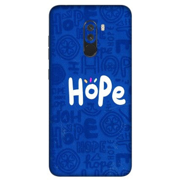 POCO Phone Skins (All Models) - Hope Doodles Blue - 3D Embossed Finish (L-43) Poco F1