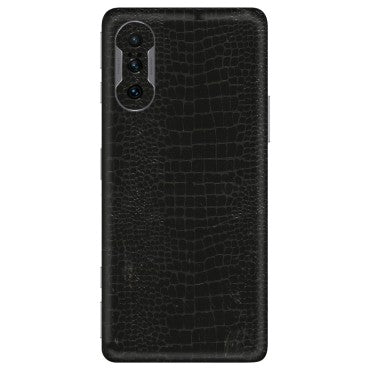 POCO Phone Skins (All Models) - Snake Leather Black - 3D Embossed Finish (L-107) Poco F3 GT (5G)