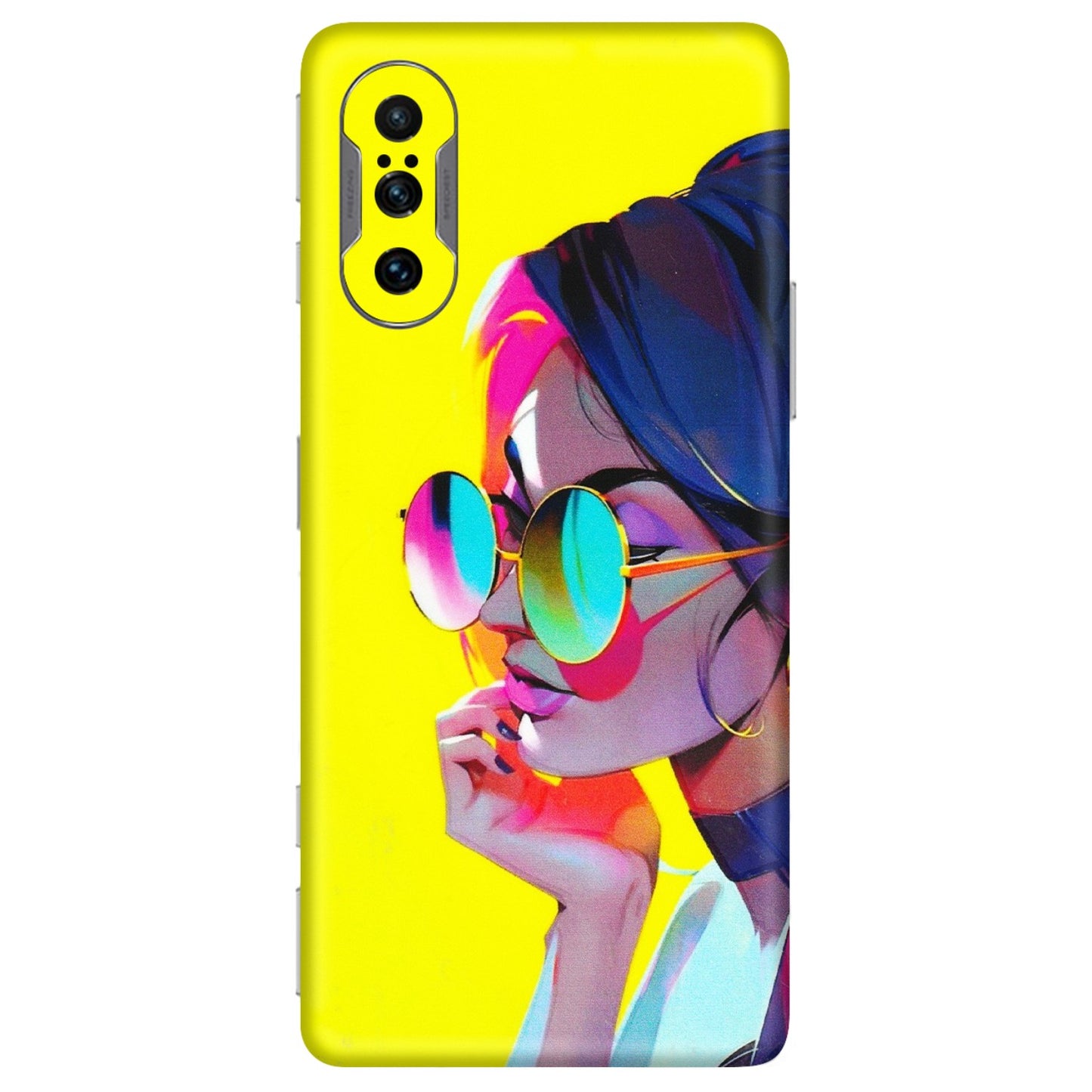 POCO Phone Skins (All Models) - Bold Stylish Girl - 3D Embossed Finish (L-222) Poco F3 GT (5G)
