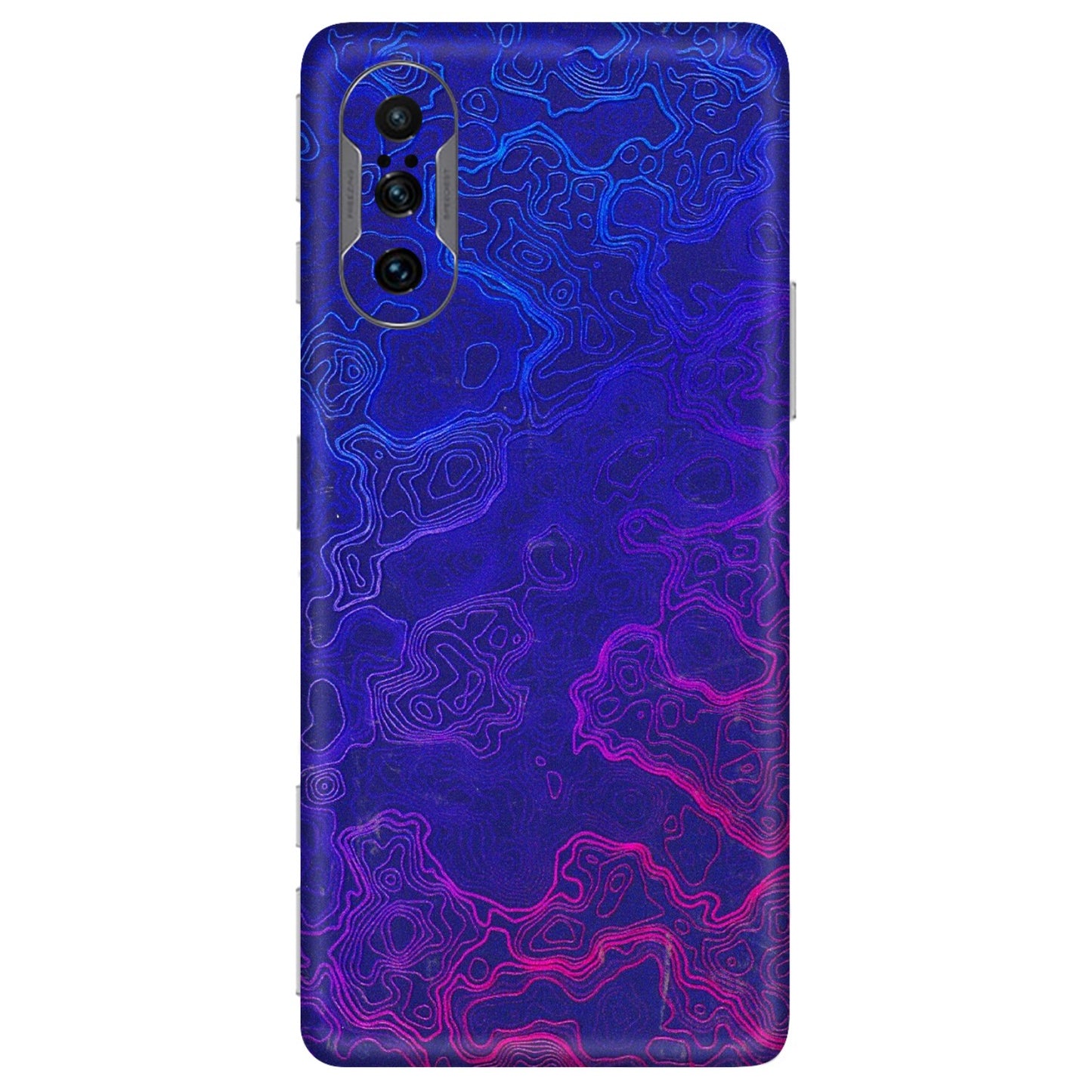 POCO Phone Skins (All Models) - Purple Ripples Swirl - 3D Embossed Finish (L-314) Poco F3 GT (5G)