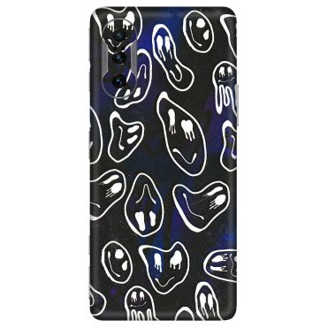 POCO Phone Skins (All Models) - Distorted Smileys - 3D Embossed Finish (L-92) Poco F3 GT (5G)