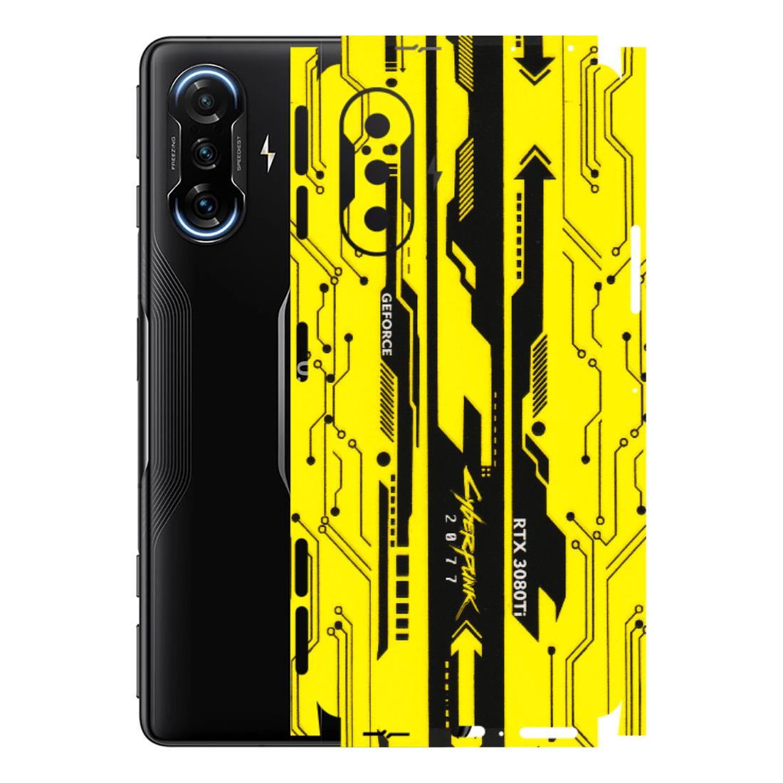 POCO Phone Skins (All Models) - Yellow Cyberpunk - 3D Embossed Finish (L-93) Poco F3 GT (5G)