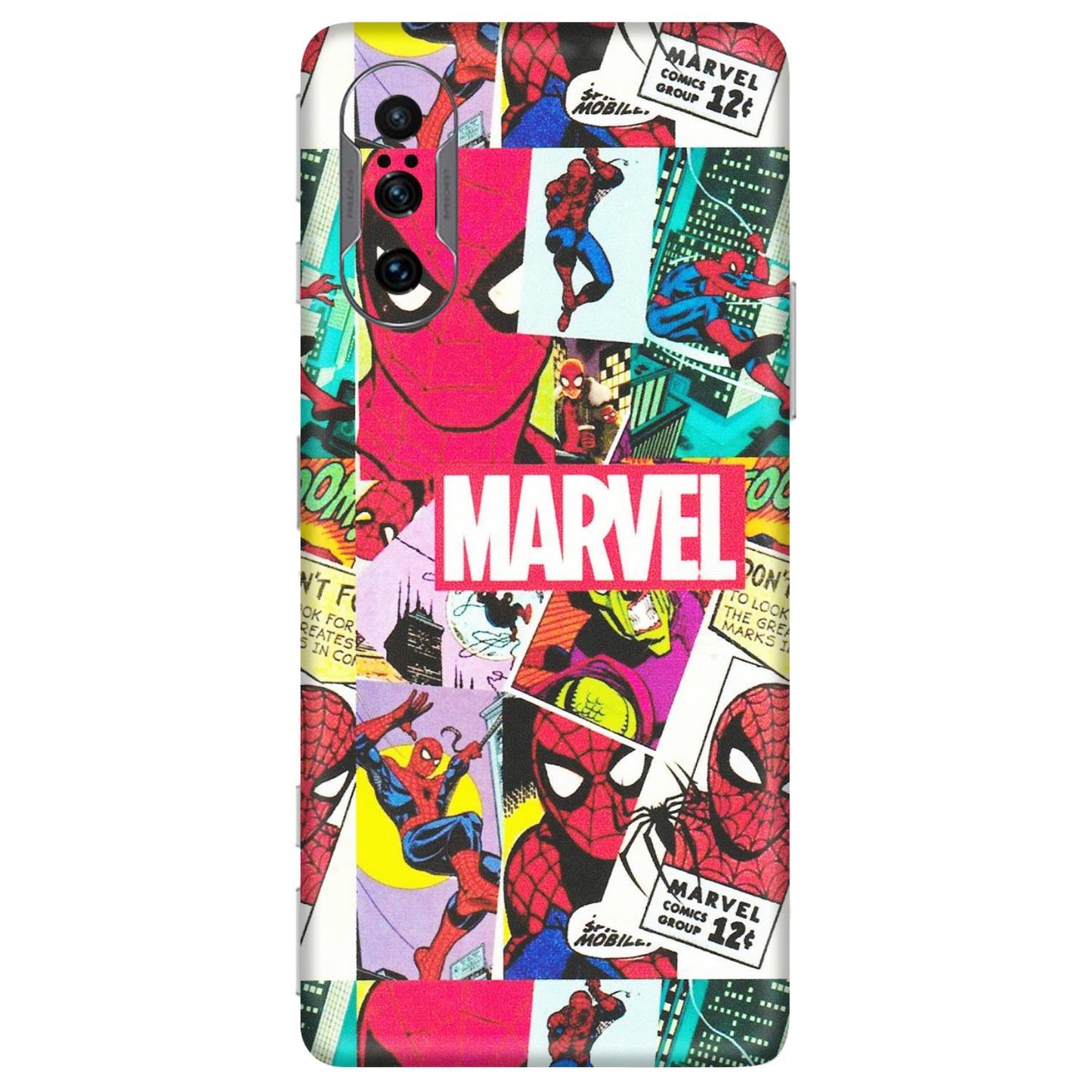POCO Phone Skins (All Models) - Marvel Comic Spiderman Grafitti - Matte Finish (M-72) Poco F3 GT (5G)