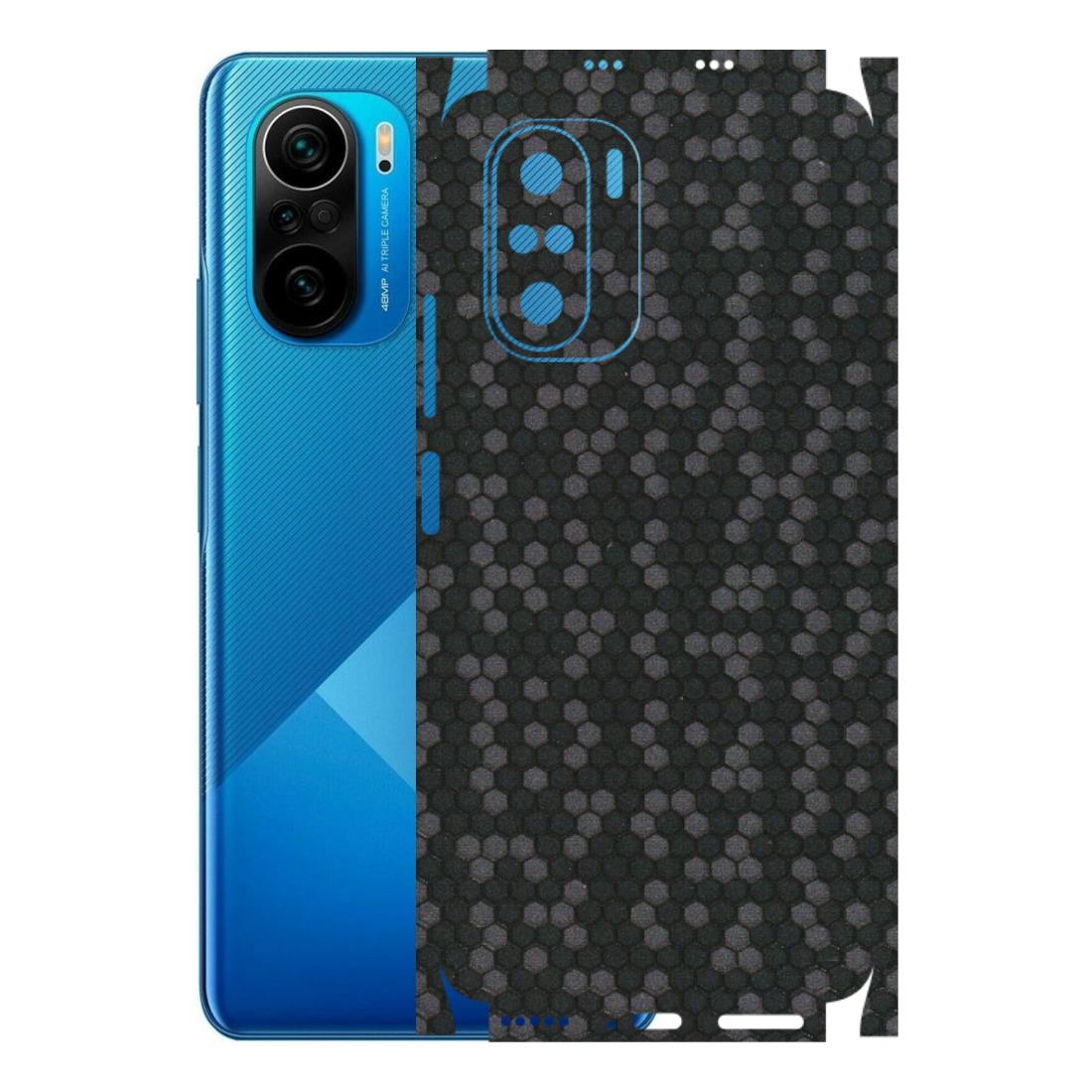 POCO Phone Skins (All Models) - Black Grey Honeycomb Sober - 3D Embossed Finish (L-85) Poco F3