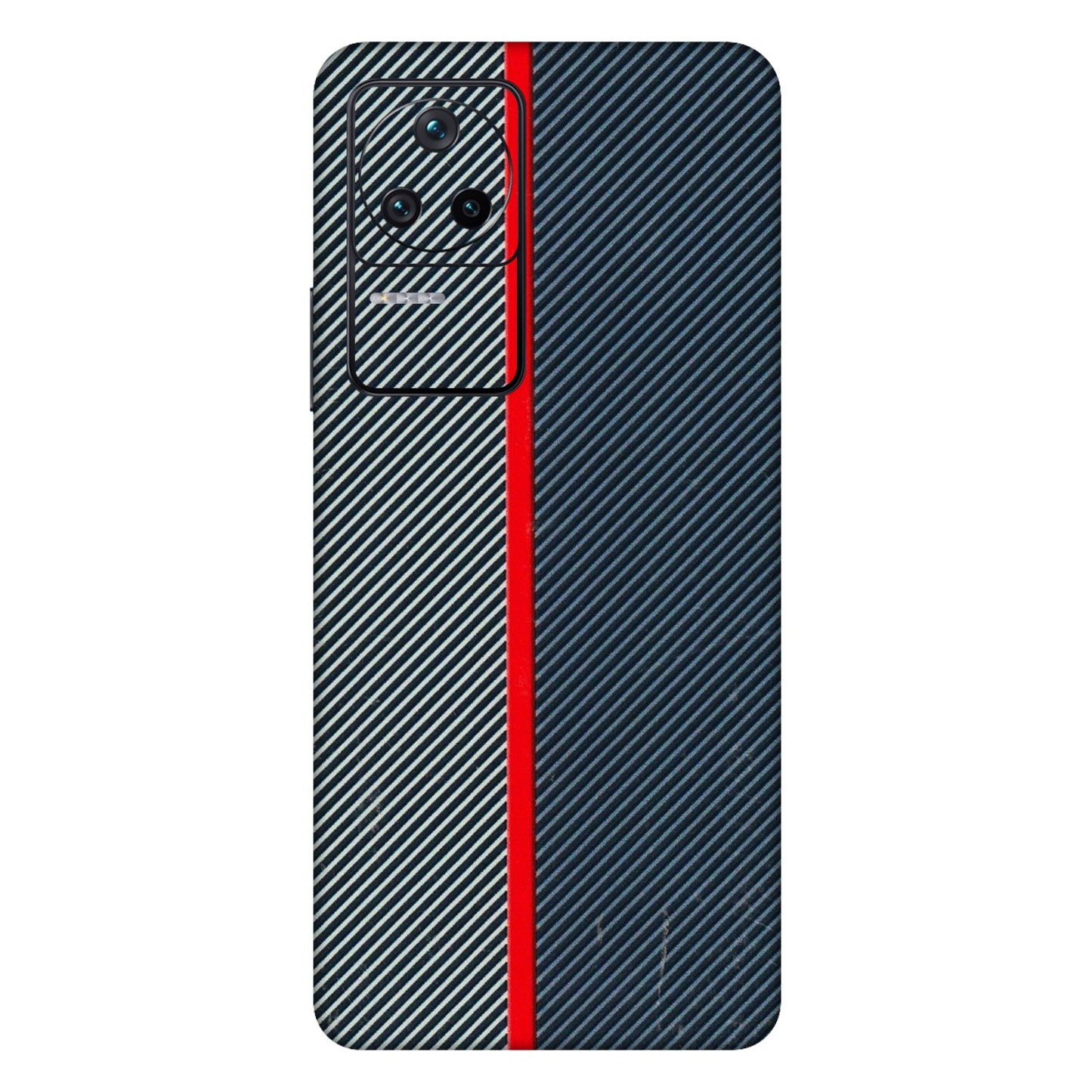 POCO Phone Skins (All Models) - Blue Sober Lines - 3D Embossed Finish (L-305) Poco F4 (5G)
