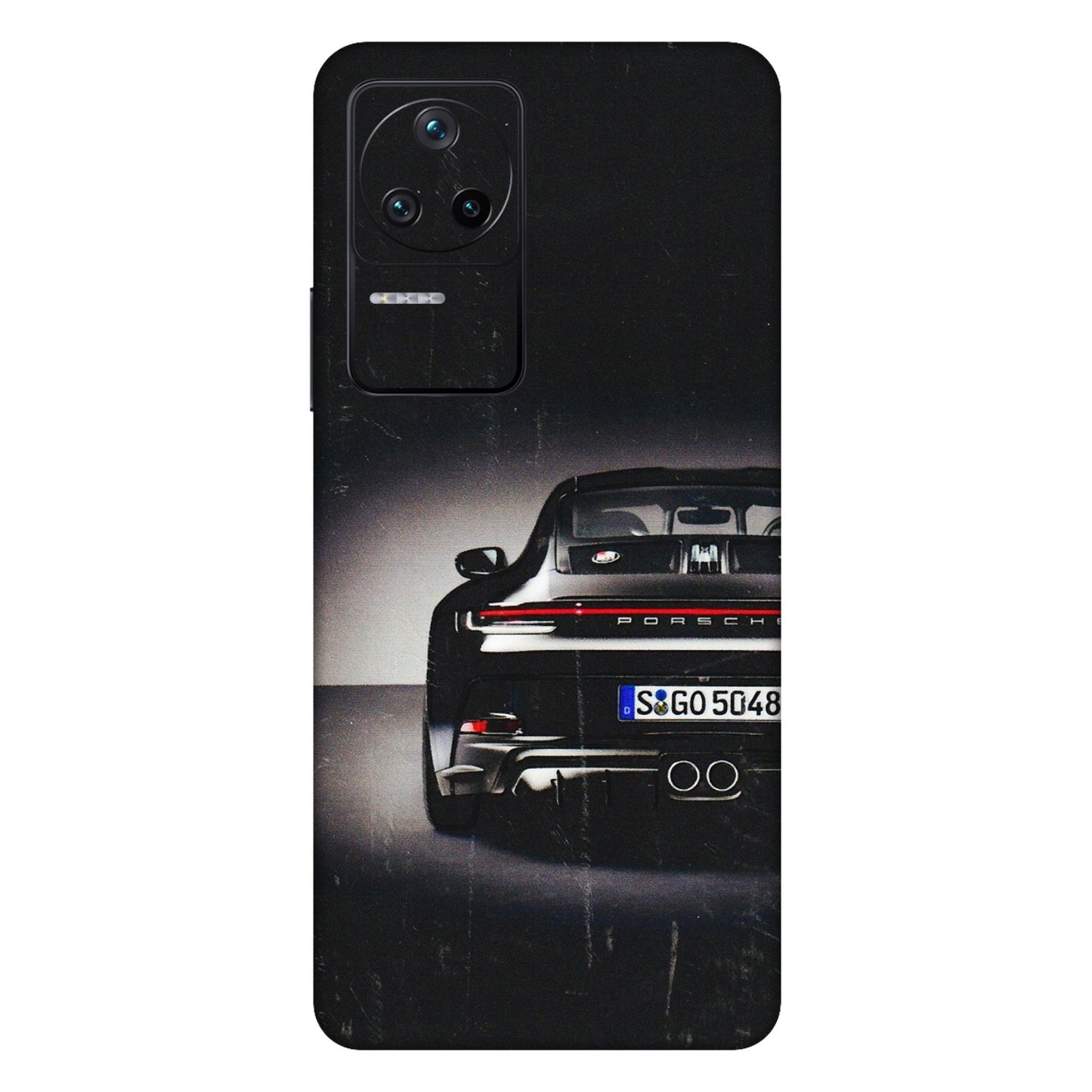 POCO Phone Skins (All Models) - New Black Porsche GT3 - 3D Embossed Finish (L-327) Poco F4 (5G)