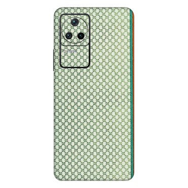 POCO Phone Skins (All Models) - Gucci Fabric Pattern - 3D Embossed Finish (L-73) Poco F4 (5G)