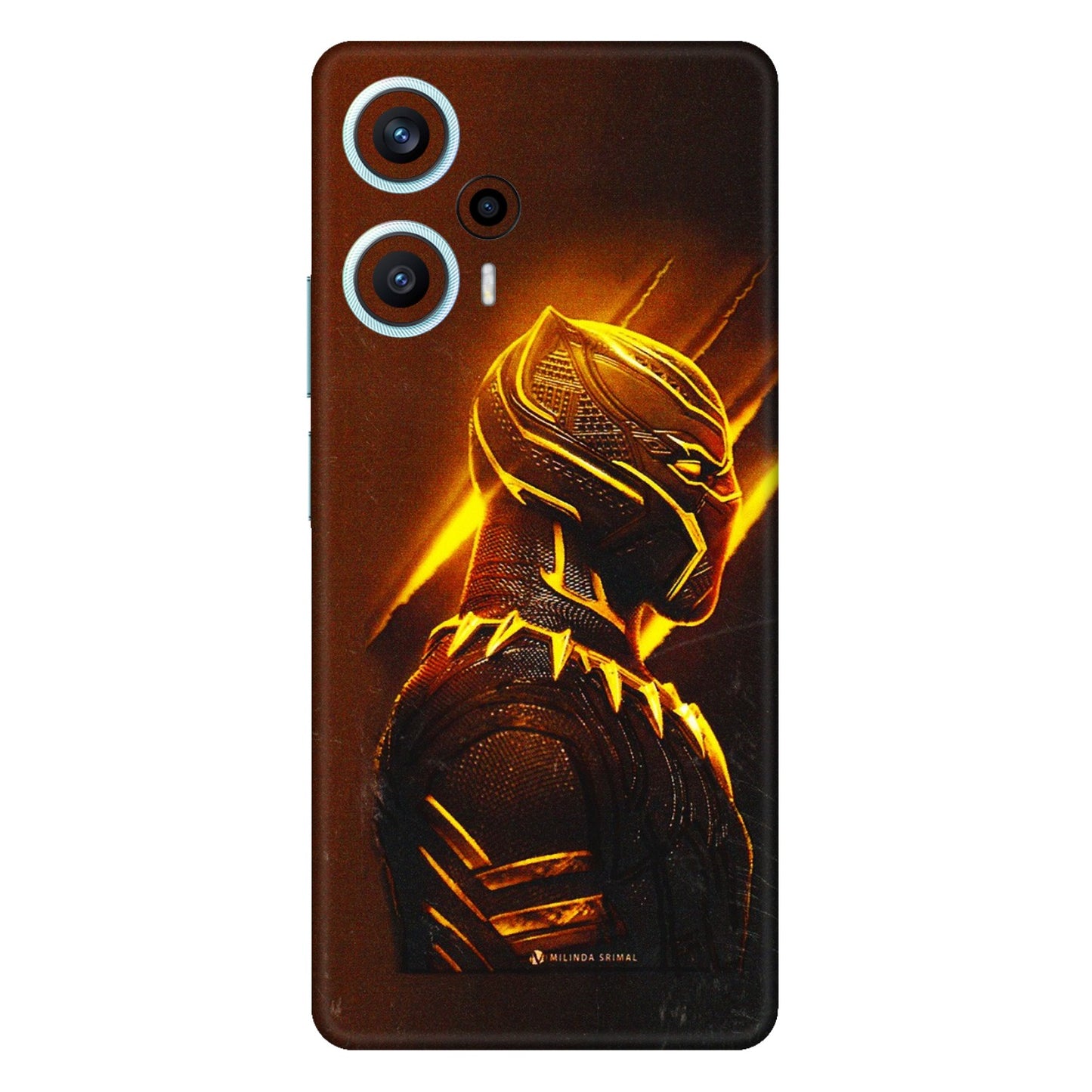 POCO Phone Skins (All Models) - Gold Black Panther - 3D Embossed Finish (L-181) Poco F5 (5G)