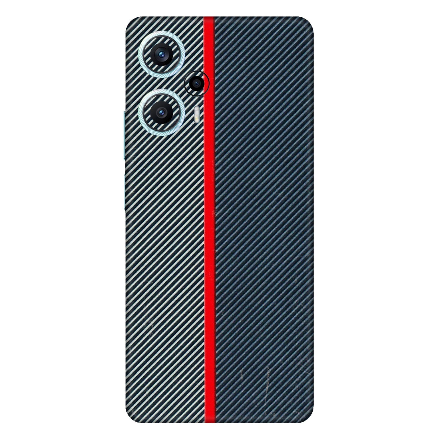 POCO Phone Skins (All Models) - Blue Sober Lines - 3D Embossed Finish (L-305) Poco F5 (5G)