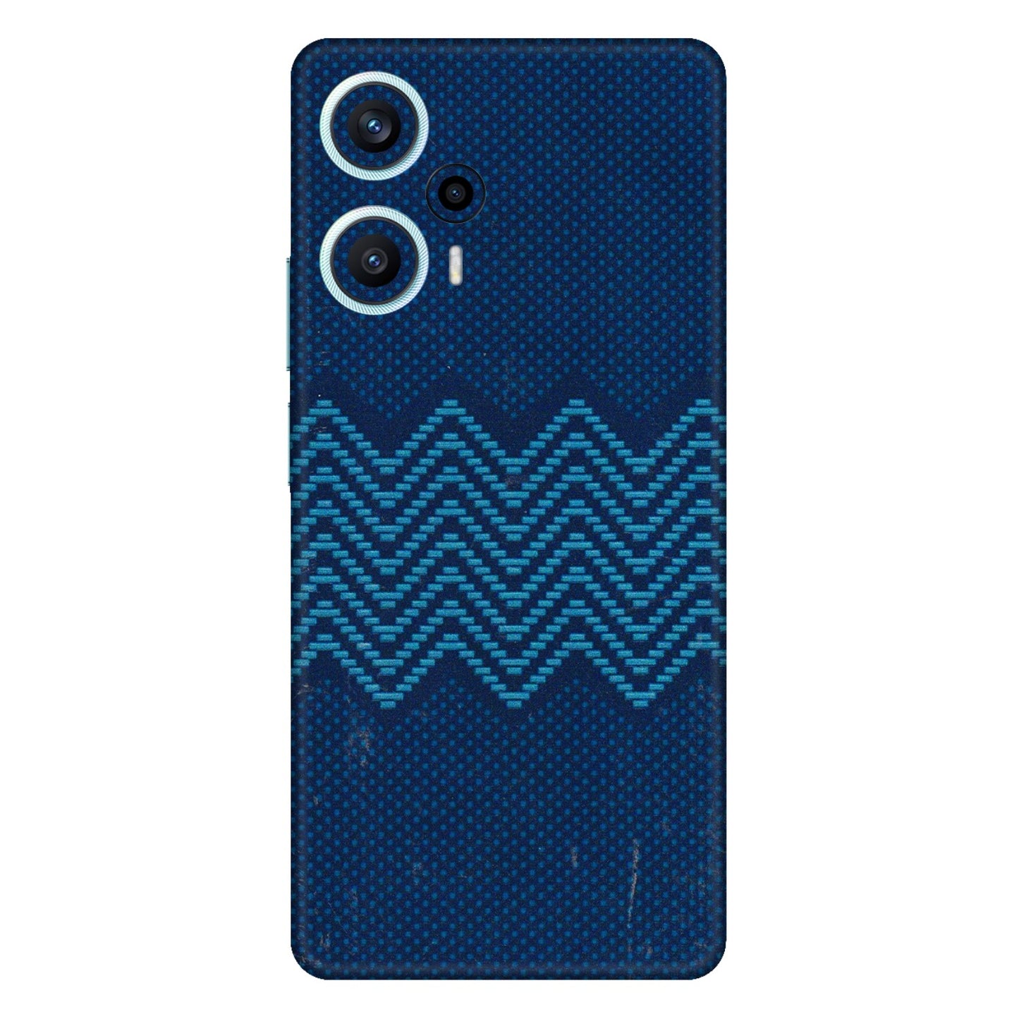POCO Phone Skins (All Models) - Blue Sober Waves - 3D Embossed Finish (L-306) Poco F5 (5G)