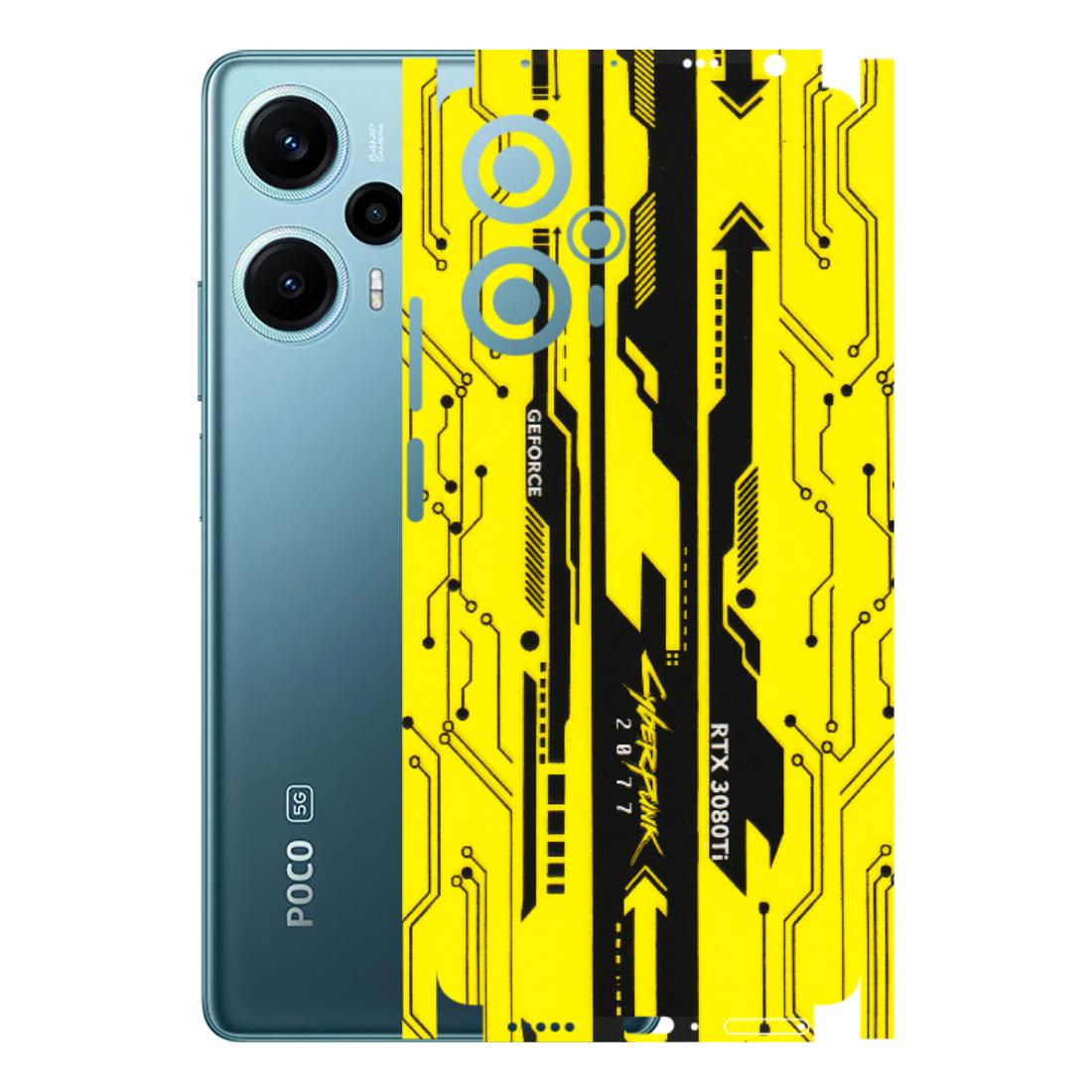 POCO Phone Skins (All Models) - Yellow Cyberpunk - 3D Embossed Finish (L-93) Poco F5 (5G)