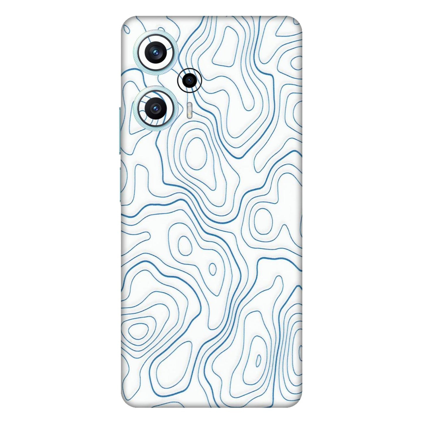 POCO Phone Skins (All Models) - Blue And White Swirls - Matte Finish (M-139) Poco F5 (5G)
