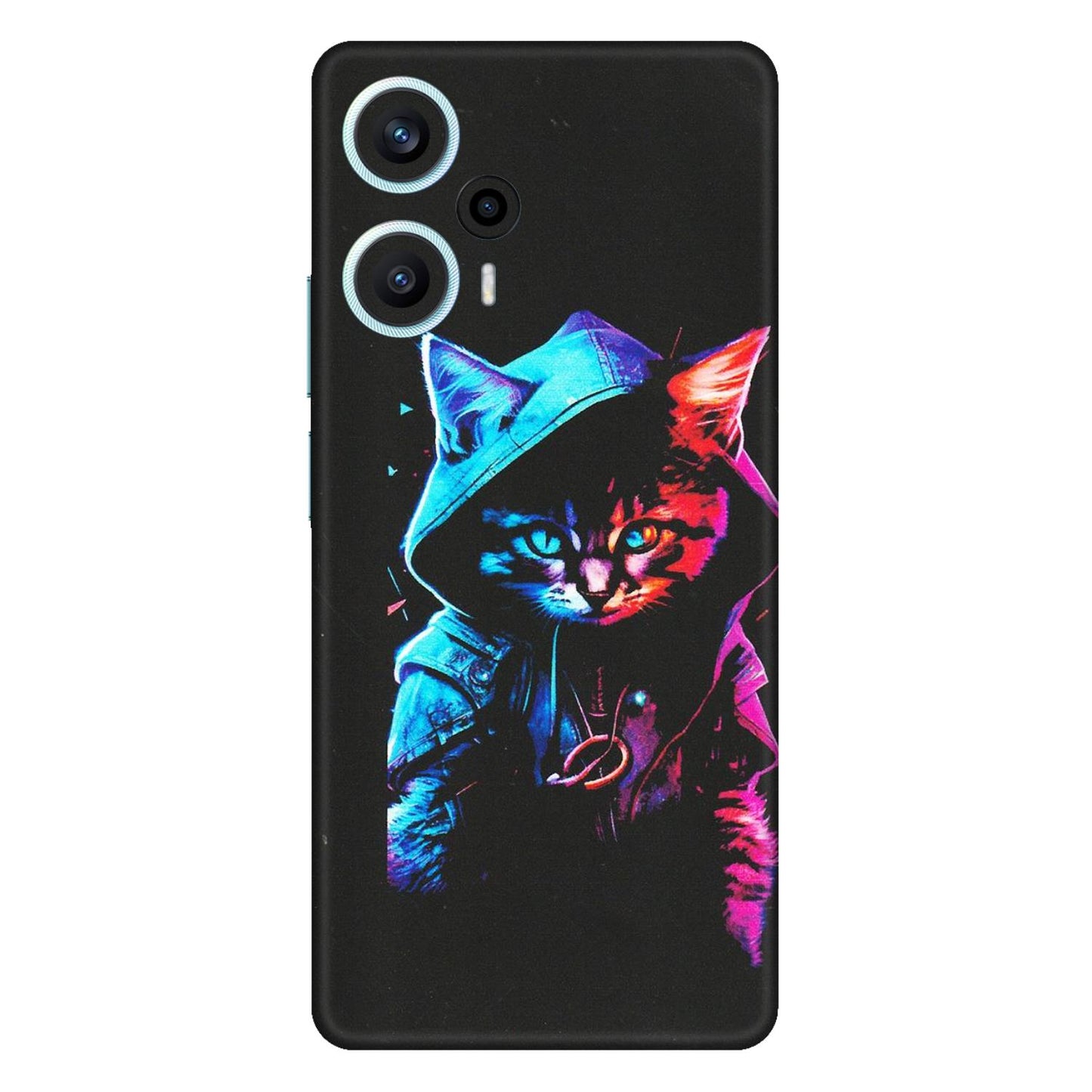 POCO Phone Skins (All Models) - Cyberpunk Cat - Matte Finish (M-45) Poco F5 (5G)