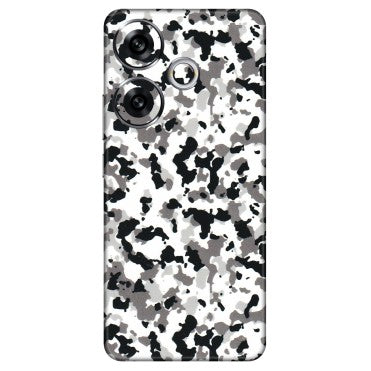 POCO Phone Skins (All Models) - White Black Camouflage - 3D Embossed Finish (L-18) Poco F6 (5G)