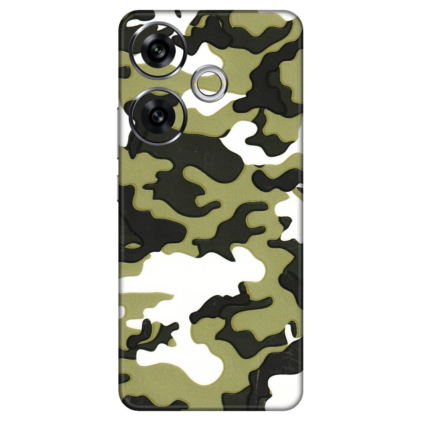 POCO Phone Skins (All Models) - Camouflages White And Green - 3D Embossed Finish (L-243) Poco F6 (5G)