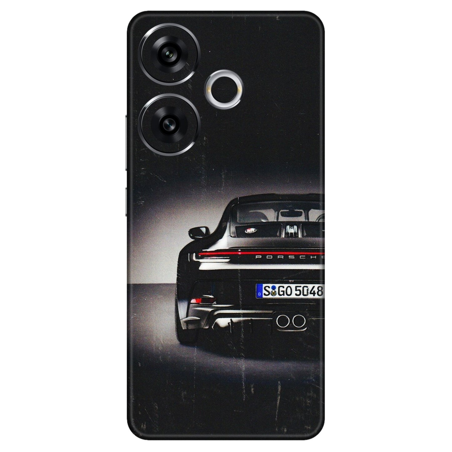 POCO Phone Skins (All Models) - New Black Porsche GT3 - 3D Embossed Finish (L-327) Poco F6 (5G)