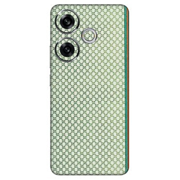 POCO Phone Skins (All Models) - Gucci Fabric Pattern - 3D Embossed Finish (L-73) Poco F6 (5G)