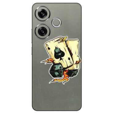 POCO Phone Skins (All Models) - Grey Cards Of Ace - 3D Embossed Finish (L-77) Poco F6 (5G)