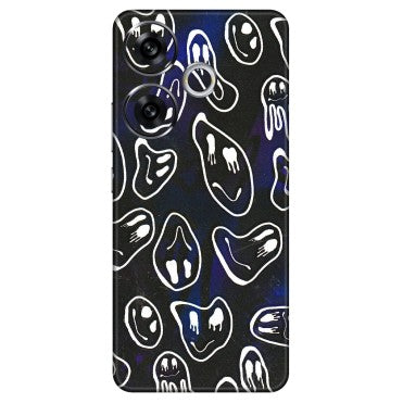 POCO Phone Skins (All Models) - Distorted Smileys - 3D Embossed Finish (L-92) Poco F6 (5G)
