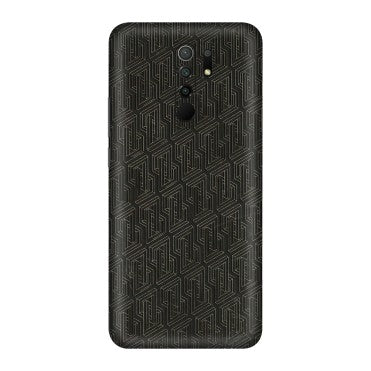 POCO Phone Skins (All Models) - Black Abstract Pattern - 3D Embossed Finish (L-117) Poco M2