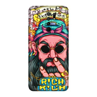 POCO Phone Skins (All Models) - Battle King Dude Face - 3D Embossed Finish (L-178) Poco M2