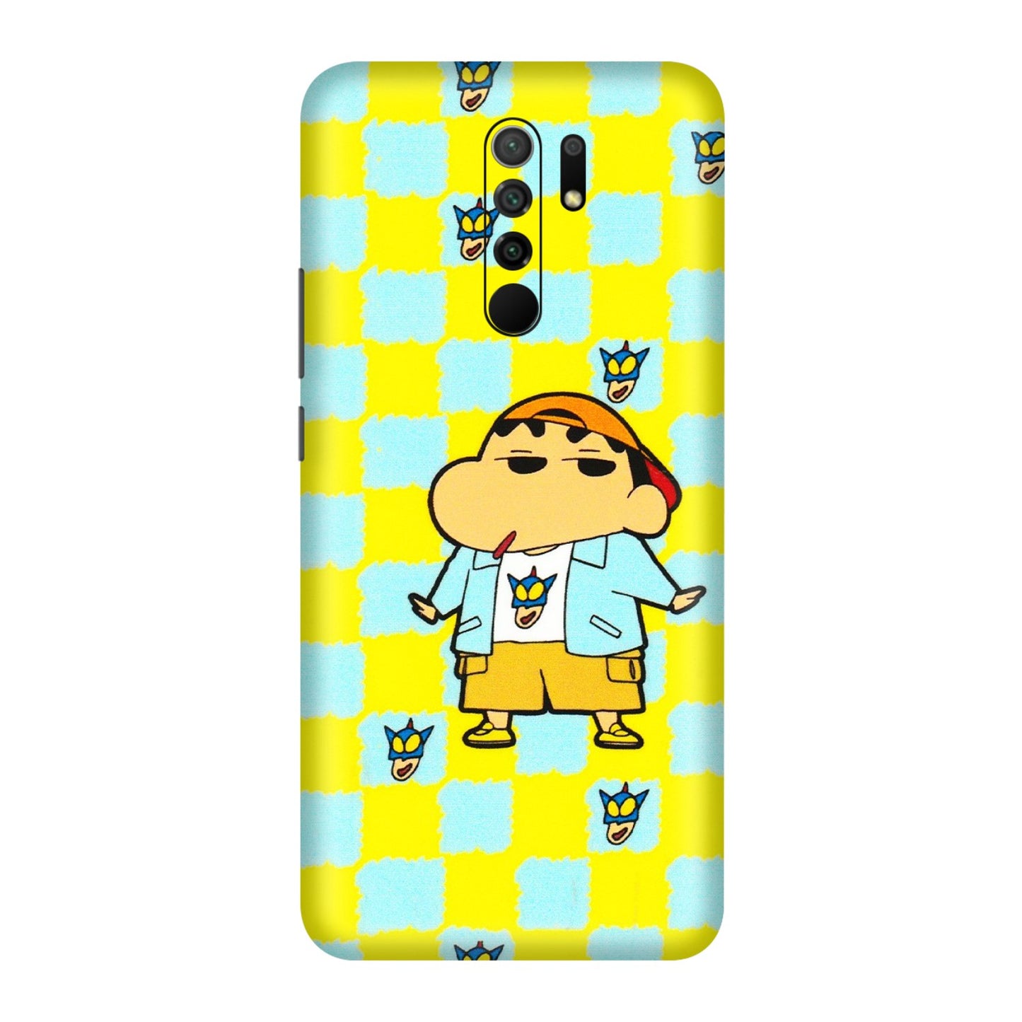 POCO Phone Skins (All Models) - Yellow Blue Shinchan Cute - 3D Embossed Finish (L-221) Poco M2