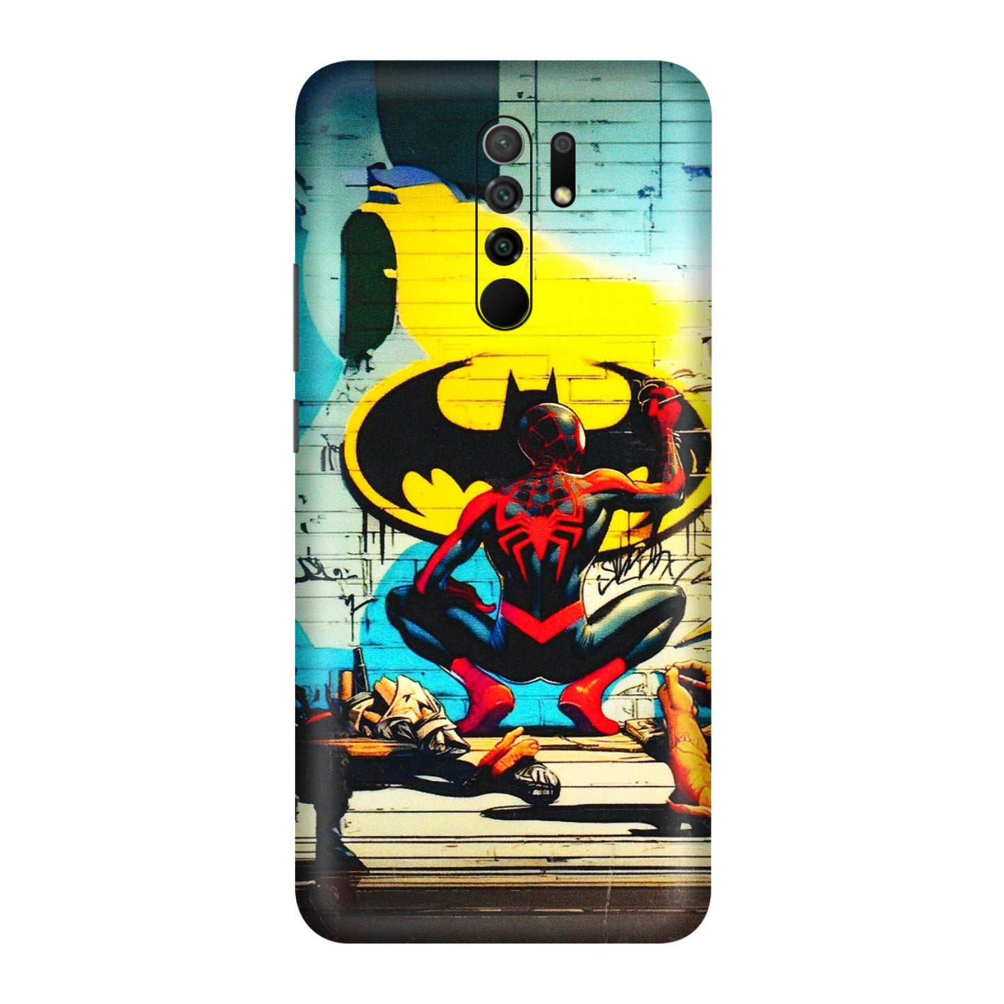 POCO Phone Skins (All Models) - New Spiderman Bat Logo - 3D Embossed Finish (L-309) Poco M2
