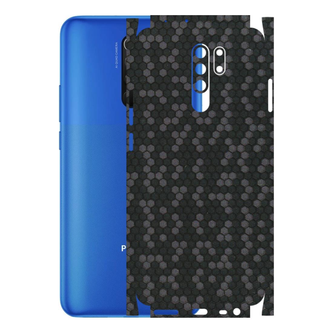 POCO Phone Skins (All Models) - Black Grey Honeycomb Sober - 3D Embossed Finish (L-85) Poco M2 PRO
