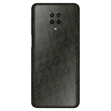 POCO Phone Skins (All Models) - Black Abstract Pattern - 3D Embossed Finish (L-117) Poco M2 PRO