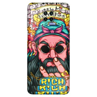 POCO Phone Skins (All Models) - Battle King Dude Face - 3D Embossed Finish (L-178) Poco M2 PRO