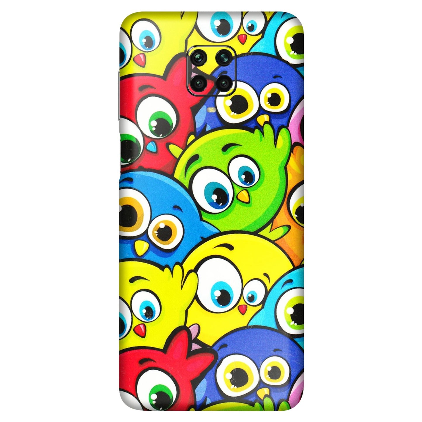 POCO Phone Skins (All Models) - Cute Fluffy Birds - 3D Embossed Finish (L-213) Poco M2 PRO